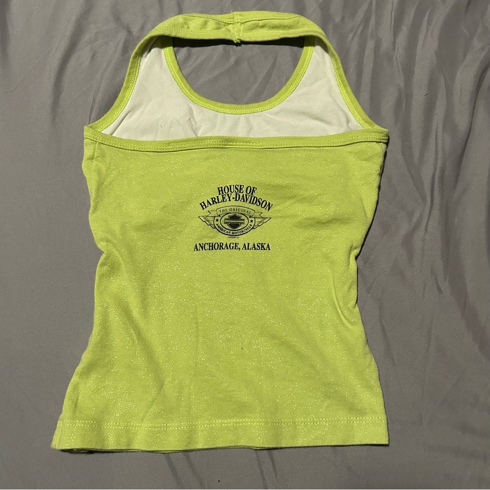 Harley-Davidson Women's Lime Green Tank Top - Picture 2 of 2